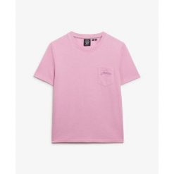 Koszulka damska Superdry Essential. Fioletowe bluzki damskie Superdry., bez wzorów, bez kołnierzyka. Za 119.40 zł.