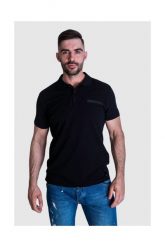 FENDI Koszulka polo męska w kolorze czarnym. Czarne koszulki polo męskie Fendi, l, z aplikacjami, z bawełny, bez ramiączek. W wyprzedaży za 699.99 zł.