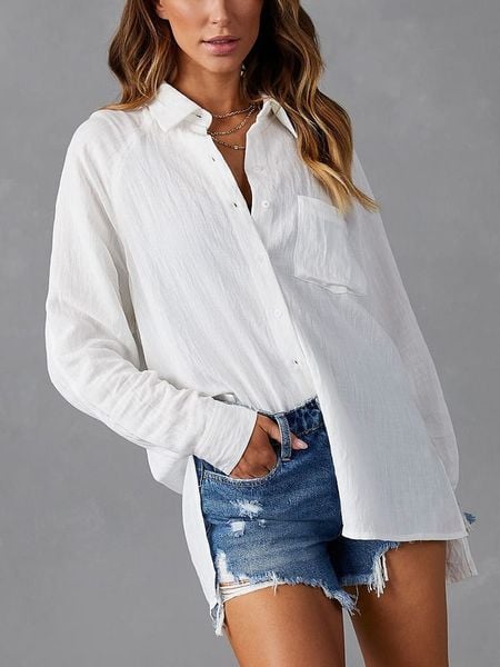 LA Angels Koszula w kolorze kremowym rozmiar: XL. Brązowe koszule damskie LA Angels, xl, bez wzorów, bez kołnierzyka, bez ramiączek. Za 122.38 zł.