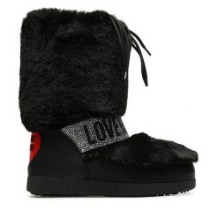 Śniegowce LOVE MOSCHINO. Czarne śniegowce damskie Love Moschino. Za 849.99 zł.