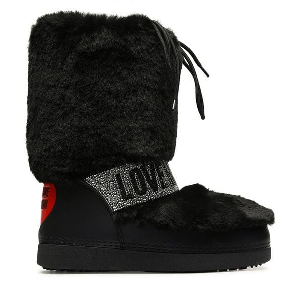 Śniegowce LOVE MOSCHINO. Czarne śniegowce damskie Love Moschino. Za 849.99 zł.