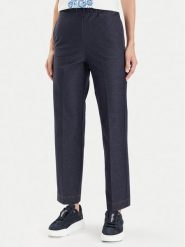 Weekend Max Mara Spodnie materiałowe Ballata 2416781108 Granatowy Regular Fit. Niebieskie spodnie materiałowe damskie Weekend Max Mara, bez wzorów, z materiału. Za 399.99 zł.