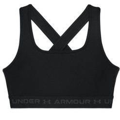 Biustonosz Under Armour Crossback Czarny Damskie. Czarne biustonosze sportowe damskie Under Armour, bez wzorów, z materiału. Za 172.25 zł.
