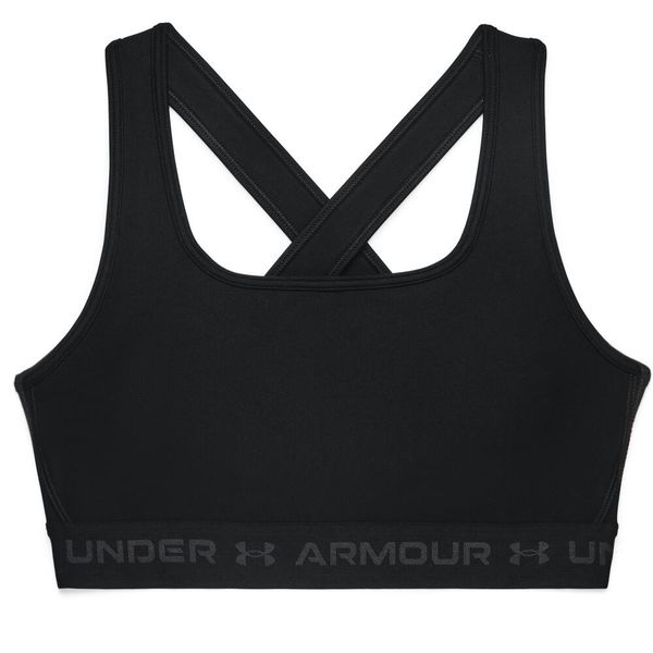 Biustonosz Under Armour Crossback Czarny Damskie. Czarne biustonosze sportowe damskie Under Armour, bez wzorów, z materiału. Za 172.25 zł.