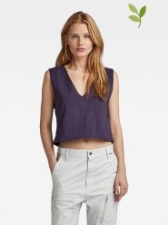 G-Star Top w kolorze fioletowym rozmiar: XL. Różowe topy damskie G-Star, xl, bez wzorów, z bawełny, bez kołnierzyka. Za 52.67 zł.
