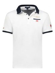 Canadian Peak Koszulka polo "Kareak" w kolorze białym rozmiar: S. Białe koszulki polo męskie Canadian Peak, s, bez wzorów, z bawełny, bez ramiączek. Za 86.99 zł.