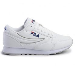 Buty Fila Orbit Low 1010308.1FG białe. Białe buty sportowe na co dzień damskie bez wzorów, z materiału. Za 303.05 zł.