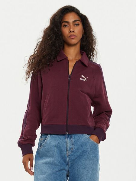 Puma Bluza T7 626797 Fioletowy Relaxed Fit. Fioletowe bluzy bez kaptura damskie Puma, s, z bawełny. Za 219.99 zł.
