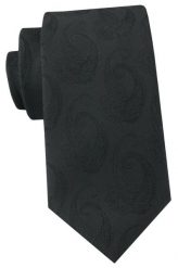 Krawat Męski - Angelo di Monti - Czarny, Faktura Paisley. Czarne krawaty i muchy męskie Angelo di Monti, bez wzorów, z tkaniny, eleganckie. Za 45.00 zł.