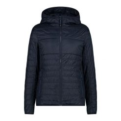 Kurtka z kapturem CMP. Niebieskie kurtki męskie CMP, bez wzorów, z puchu, sportowe, z kapturem. Za 403.50 zł.