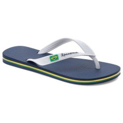 Niebieskie Japonki Ipanema Wygodne Obuwie Damskie. Niebieskie klapki damskie Ipanema, bez wzorów, z materiału, bez obcasa. Za 89.99 zł.