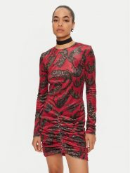 Just Cavalli Sukienka codzienna 77PAO920 Czerwony Slim Fit. Czerwone sukienki damskie Just Cavalli, na co dzień, bez wzorów, z syntetyku, bez kołnierzyka, bez ramiączek, proste. Za 689.99 zł.