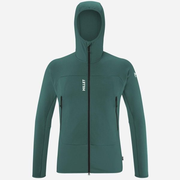 Bluza turystyczna męska Millet Fusion Grid Hoodie active fit POLARTEC Powergrid. Zielone bluzy z kapturem męskie Millet, m, z tkaniny. W wyprzedaży za 459.00 zł.