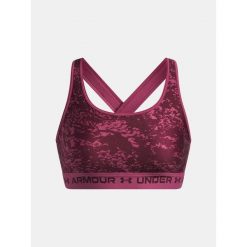 Biustonosz Sportowy Damski Under Armour Top Mid Crossback. Czerwone biustonosze sportowe damskie Under Armour, bez wzorów. Za 159.99 zł.