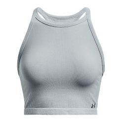 Tank top fitness damski Under Armour Rush Seamless Tank. Niebieskie topy damskie Under Armour, l, bez wzorów, bez ramiączek. Za 129.99 zł.
