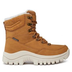 Botki Whistler. Żółte botki damskie WHISTLER, bez obcasa, na płaskiej podeszwie, bez zapięcia. Za 449.99 zł.