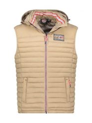 Geographical Norway Kamizelka pikowana "Vadalmo" w kolorze beżowym rozmiar: XXL. Brązowe kamizelki męskie Geographical Norway, xxl. Za 193.24 zł.