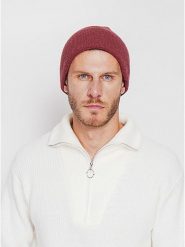William de Faye Czapka beanie w kolorze bordowym rozmiar: onesize. Czerwone czapki męskie William De Faye, bez wzorów, z materiału, sportowe. Za 56.99 zł.