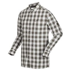 Koszula turystyczna męska Lance z długim rękawem. Zielone koszule męskie Regatta, m, bez wzorów, bez kołnierzyka, bez ramiączek. Za 133.15 zł.