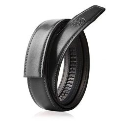 Wymienny pasek bez klamry AUTOMATIC Czarny 95. Czarne paski męskie bez wzorów. Za 69.99 zł.