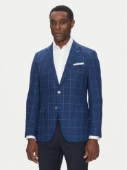 BOSS Marynarka H-Hutson-233 50540502 Niebieski Slim Fit. Niebieskie marynarki męskie Boss, bez wzorów, z wiskozy. Za 1,409.00 zł.