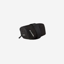 Torba rowerowa pod siodło 100 0,5 L. Czarne torebki klasyczne damskie ROCKRIDER, bez wzorów, z materiału, małe, bez dodatków. Za 19.99 zł.