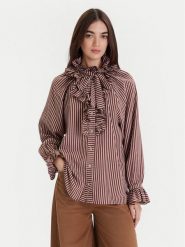 ViCOLO Koszula TF0287 Brązowy Regular Fit. Brązowe koszule damskie ViCOLO, l, bez wzorów, z wiskozy, bez kołnierzyka, bez ramiączek. Za 389.99 zł.