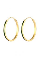 Elli Damskie Kreole Podstawowe Filigranowe Czarne Szkliwo w srebra próby 925 Kolczyki 1 ct. Czarne kolczyki damskie Elli, srebrne. Za 303.99 zł.