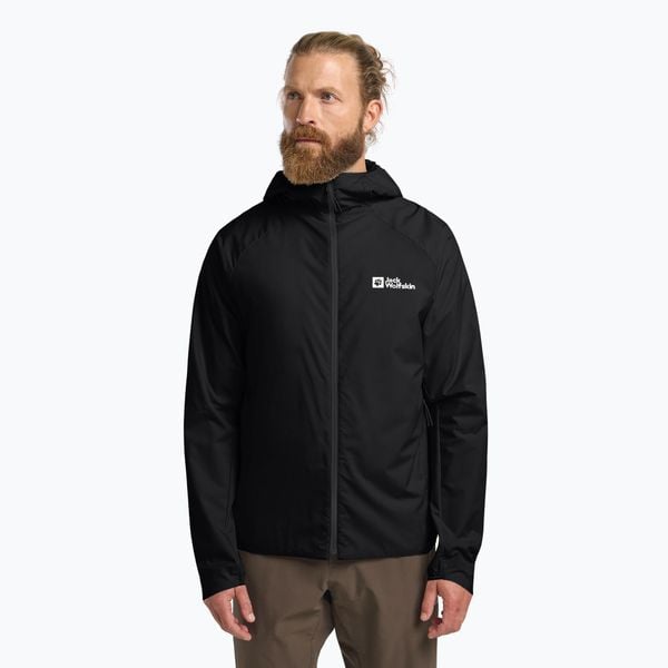 Kurtka przeciwwiatrowa męska Jack Wolfskin Prelight Octa. Czarne kurtki męskie Jack Wolfskin, m, bez wzorów, z softshellu, sportowe, bez kaptura. Za 599.99 zł.