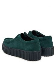 Clarks Półbuty Torhill Bee 26327769 Zielony. Zielone półbuty damskie Clarks, bez wzorów, ze skóry, bez obcasa, na płaskiej podeszwie. Za 479.99 zł.