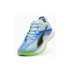 Buty halowe Puma Accelerate Nitro SQD 5. Niebieskie buty sportowe na co dzień damskie Puma, bez wzorów, z materiału, na fitness i siłownię. Za 634.50 zł.