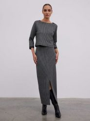 BGN Spódnica w kolorze czarno-szarym rozmiar: 34. Czarne spódniczki damskie BGN, bez wzorów, maxi, proste. Za 108.99 zł.