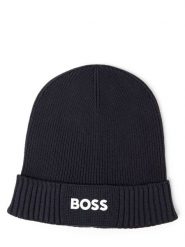 BOSS Green czapka z dzianiny Mężczyźni Bawełna niebieski, ONE SIZE. Niebieskie czapki męskie Boss Green, bez wzorów, z bawełny. Za 299.95 zł.