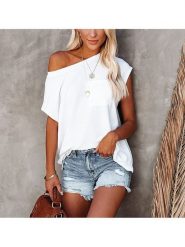 Milan Kiss Bluzka w kolorze białym rozmiar: S. Białe bluzki damskie Milan Kiss, s, bez wzorów, bez kołnierzyka, bez ramiączek. Za 121.80 zł.