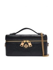 Tory Burch Torebka Charlie Quilted East-West 186036 Czarny. Czarne torebki klasyczne damskie Tory Burch, bez wzorów, ze skóry, wizytowe, bez kołnierzyka, bez ramiączek. Za 2,419.00 zł.