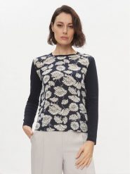 Weekend Max Mara Bluzka Calamai 2415941051650 Granatowy Regular Fit. Niebieskie bluzki damskie Weekend Max Mara, s, bez wzorów, z lyocellu, bez ramiączek. Za 309.99 zł.