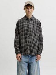 Jack & Jones koszula flanelowa Mężczyźni Comfort Fit Bawełna szary, XXL. Szare koszule męskie Jack & Jones, m, bez wzorów, z bawełny, bez kołnierzyka, bez ramiączek. Za 199.95 zł.