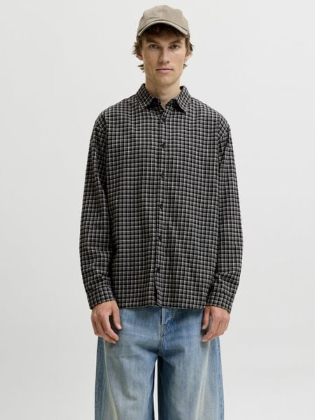 Jack & Jones koszula flanelowa Mężczyźni Comfort Fit Bawełna szary, XXL. Szare koszule męskie Jack & Jones, m, bez wzorów, z bawełny, bez kołnierzyka, bez ramiączek. Za 199.95 zł.