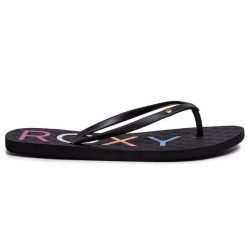 Japonki Roxy. Czarne kalosze damskie Roxy, bez wzorów. Za 59.99 zł.