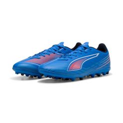 Buty piłkarskie Puma Ultra 6 Play Mg. Niebieskie buty sportowe na co dzień damskie Puma, bez wzorów, do piłki nożnej. Za 223.25 zł.