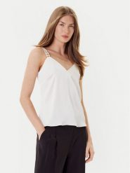 Morgan Top 242-OLAFI Écru Slim Fit. Topy damskie Morgan, bez wzorów, z syntetyku, bez kołnierzyka. Za 139.99 zł.