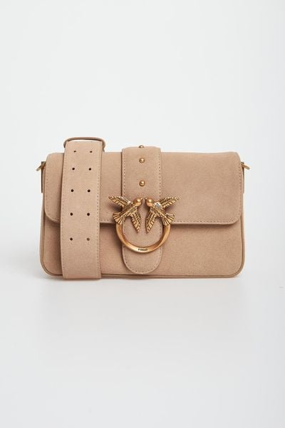Torebka damska zamszowa skóra Mini Slouchy Fl Suede PINKO. Torebki klasyczne damskie Pinko, bez wzorów, ze skóry, zamszowe, bez dodatków. W wyprzedaży za 1,247.20 zł.