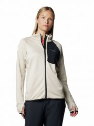 Columbia Kurtka polarowa "Canyon Grid" w kolorze beżowym rozmiar: M. Brązowe kurtki damskie Columbia, m, bez wzorów, z polaru, bez kaptura. Za 209.95 zł.