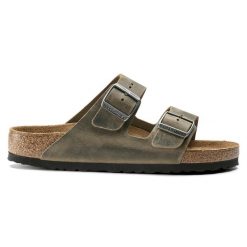 BIRKENSTOCK ARIZONA FL WB FADED Klapki męskie khaki. Zielone klapki i japonki męskie Birkenstock. Za 449.99 zł.