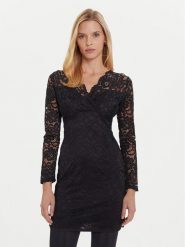 Morgan Sukienka koktajlowa 252-RENEE Czarny Slim Fit. Czarne sukienki damskie Morgan, bez wzorów, z syntetyku, wizytowe, bez kołnierzyka, bez ramiączek. Za 359.99 zł.