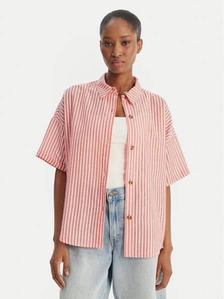 Roxy Koszula Beachy Nostalgia ERJWT03738 Różowy Relaxed Fit. Czerwone koszule damskie Roxy, xs, bez wzorów, z bawełny, bez kołnierzyka, bez ramiączek. Za 239.99 zł.