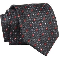 Krawat Grafitowy w Kwiatki, 7 cm, Elegancki, Klasyczny, Męski -ALTIES. Szare krawaty i muchy męskie Alties, bez wzorów, z tkaniny, eleganckie. Za 49.00 zł.