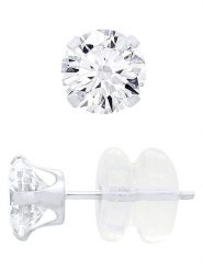 DYAMANT Złote kolczyki-wkrętki z cyrkoniami rozmiar: onesize. Szare kolczyki damskie DYAMANT, z cyrkonią, złote. Za 374.19 zł.