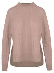 Malo Optimum Sweter w kolorze szaroróżowym rozmiar: L. Różowe golfy damskie Malo Optimum, l, bez wzorów, z kaszmiru, bez ramiączek. Za 330.67 zł.