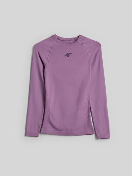 4F Bielizna termoaktywna bezszwowa (góra) damska - fioletowa XL/XXL. Fioletowa bielizna termoaktywna damska 4f, xl, bez wzorów, z materiału. Za 149.99 zł.